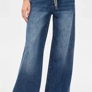 NWT DAZE Madison Classic Blue Wide-Leg Jeans Size 28